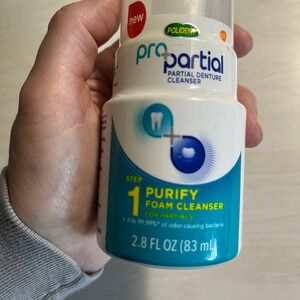 POLIDENT ProPartial Step 1 Purify Foam Cleanser for Partials 2.8 OZ 83 ML NOS